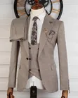 Premium Carlos Cardini Full Grey 3-Piece Men's Suit - 4