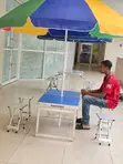 Outdoor Folding Table and Chair Set - Aluminium Alloy - 2