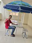 Outdoor Folding Table and Chair Set - Aluminium Alloy - 3