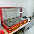 Commercial Food Warmer Display - 3 Plates, 1250W - 1