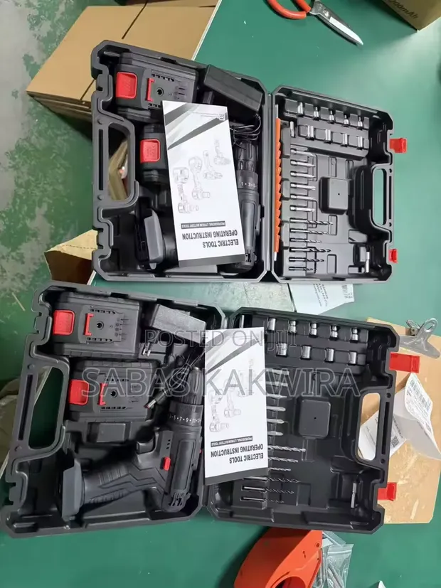 Brand New 21V Cordless Rechargeable Drill Set - 1