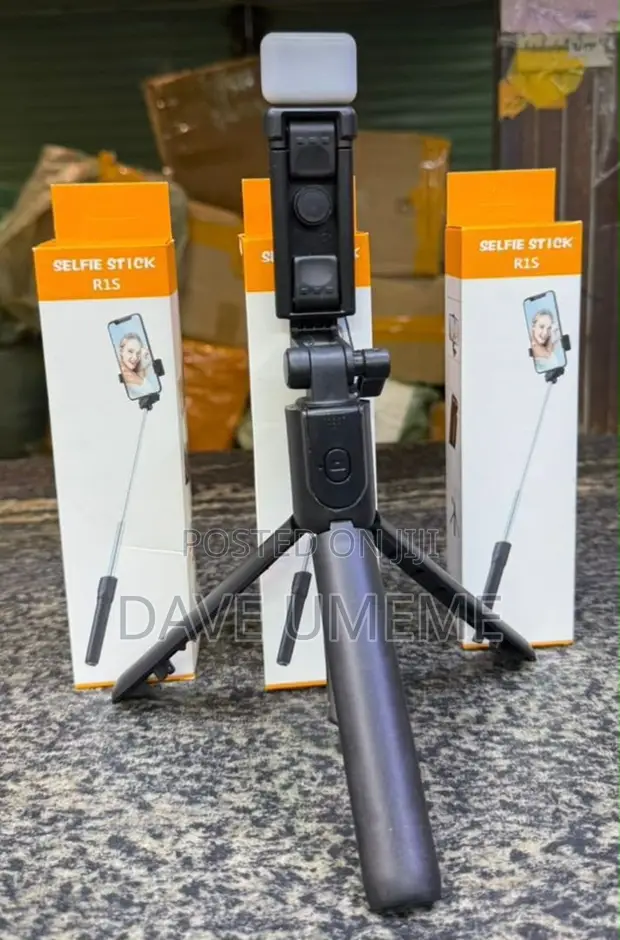 Tripod Stand with Selfie Stick and Flashlight - 1