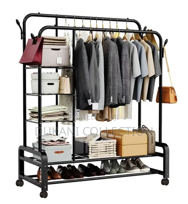 Very Strong Cloth Rack with Wheels - 1