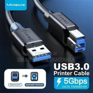 Mindpure High-Speed USB 3.0 Printer Cable (5Gbps)