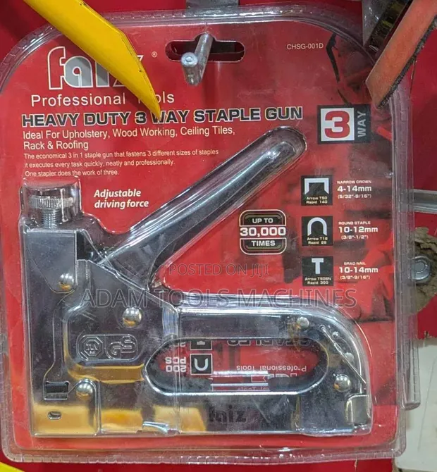 Heavy Duty 3-Way Staple Gun - 1