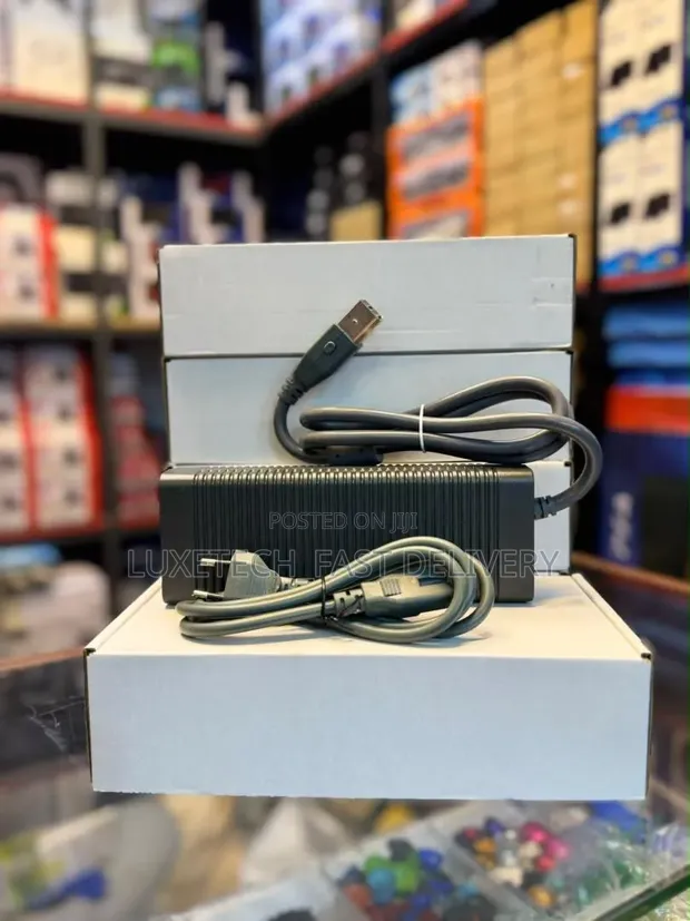 Xbox 360 Fat AC Power Supply Brick & Cable Kit - 1