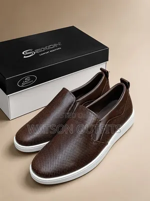 Men's Saxon Casual Leather Shoes - Brand New