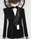 Exclusive Slim-Fit Double-Breasted Tuxedo - Black - 1