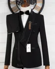 Exclusive Slim-Fit Double-Breasted Tuxedo - Black - 2