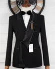 Exclusive Slim-Fit Double-Breasted Tuxedo - Black - 3