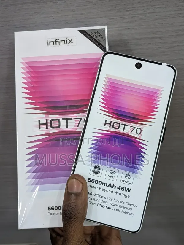 New Infinix Hot 70 256GB White - 1