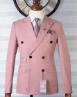 DARO Premium Dusty Pink Double-Breasted Slim-Fit Suit - 4