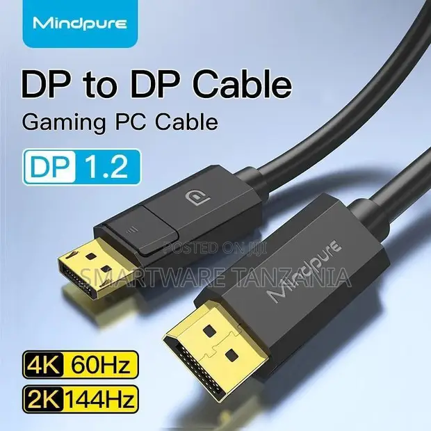 High-Quality DP to DP Cable for Gaming PCs - 60Hz Support - 1