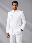 New White Corduroy Suit - 2