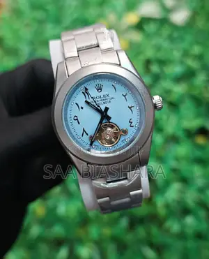 Rolex Labernoir Arabic Automatic Watch - Silver & Light Blue