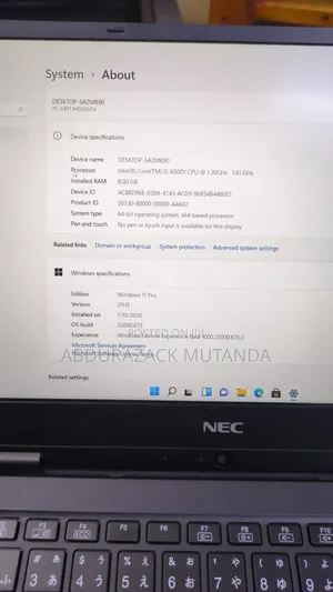 Laptop NEC VersaPro 8GB RAM, 128GB SSD, Intel Core i5