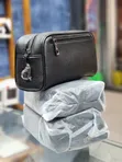 Genuine Leather Handbag with Zip Lock - 1