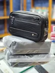 Genuine Leather Handbag with Zip Lock - 2