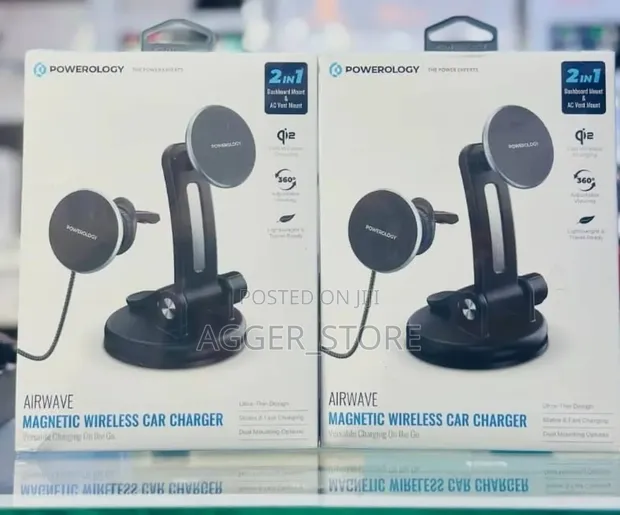 Powerology Airwave Magnetic Wireless Car Charger - 1