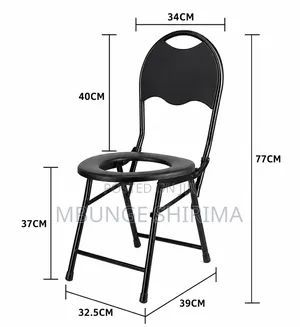 Portable Toilet Chair with Backrest