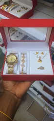Rolex 5-in-1 Jewelry Set: Watch, Necklace, Ring, Earrings, Bracelet - 1