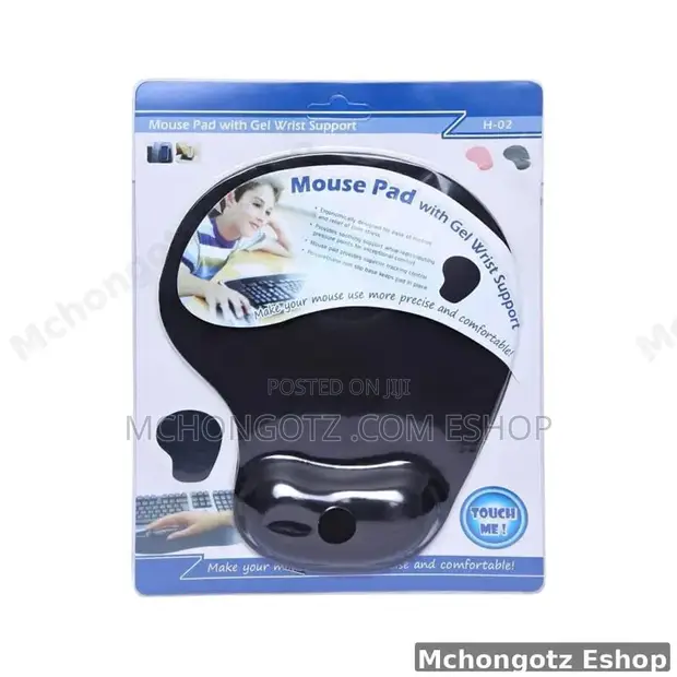 Ergonomic Mouse Pad with Gel Wrist Support - 1