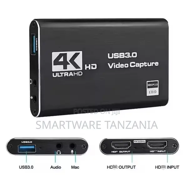 USB 3.0 Video Capture Device - 4K Streaming & Recording - 1