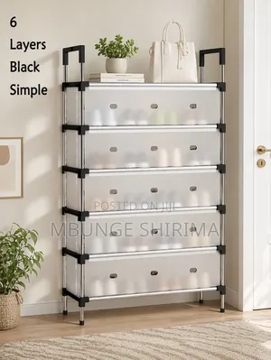 6 Layer Shoe Rack with Dustproof Cover