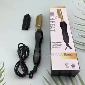 Professional Press Comb - Gold Ceramic, 20 Heat Settings