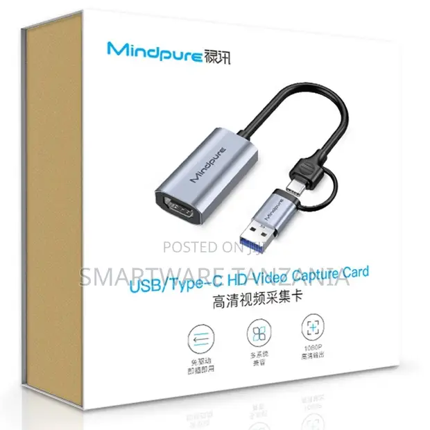 Mindpure Type-C USB 3.0 Video Capture Card for HD Live Streaming - 1