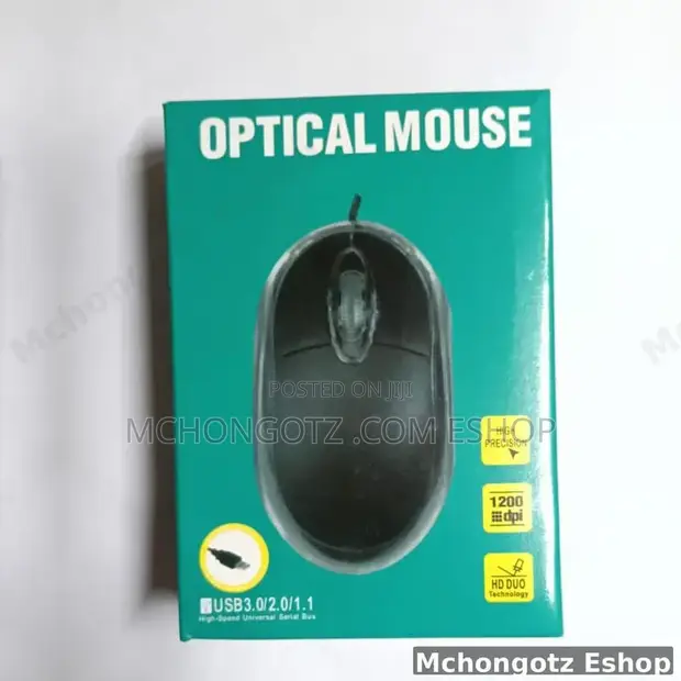 USB Optical Wired Mouse with Auto Click Function - 1