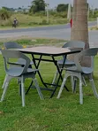 5-Piece Dining Set - Black & Grey - 2