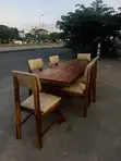 Meza ya Chakula ya Mbao - Inaketi Watu 6 - 4