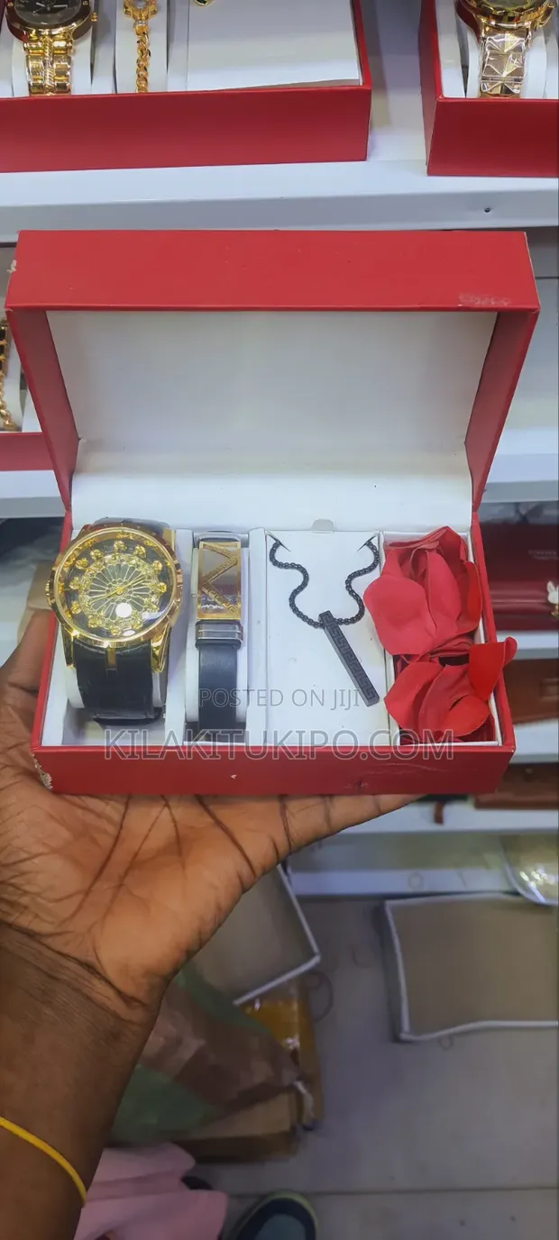 Gucci 5-in-1 Watch Set: Watch, Bracelet, Necklace, Ring, Earrings - 1