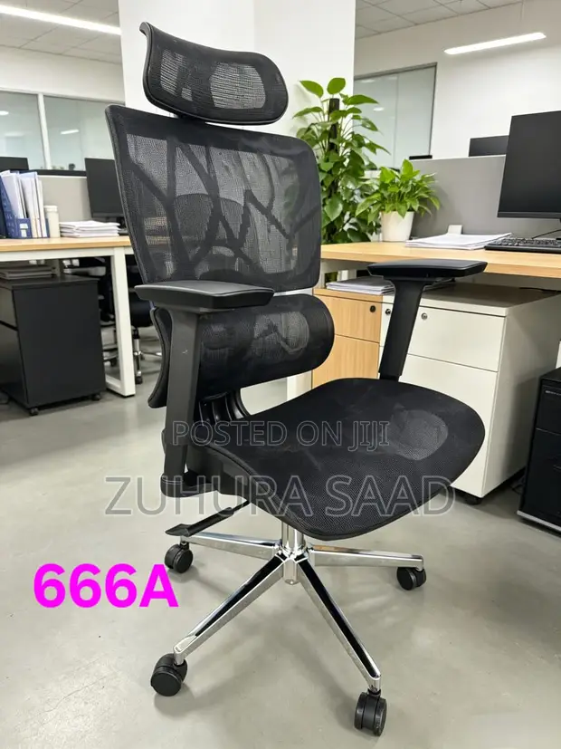 Brand New Office Chair - Black Velvet - 1