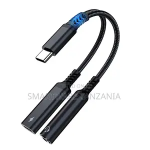 Adapta ya USB-C kwenda 3.5mm ya Sauti na Kuchaji