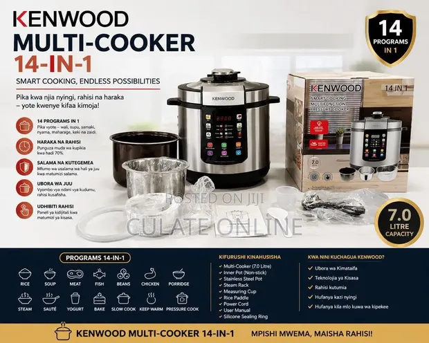 Kenwood Multi Cooker Mpya 7L 14-in-1 - 1