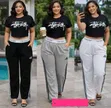 Women's 2-Piece Casual Trousers and Top Suit - 1