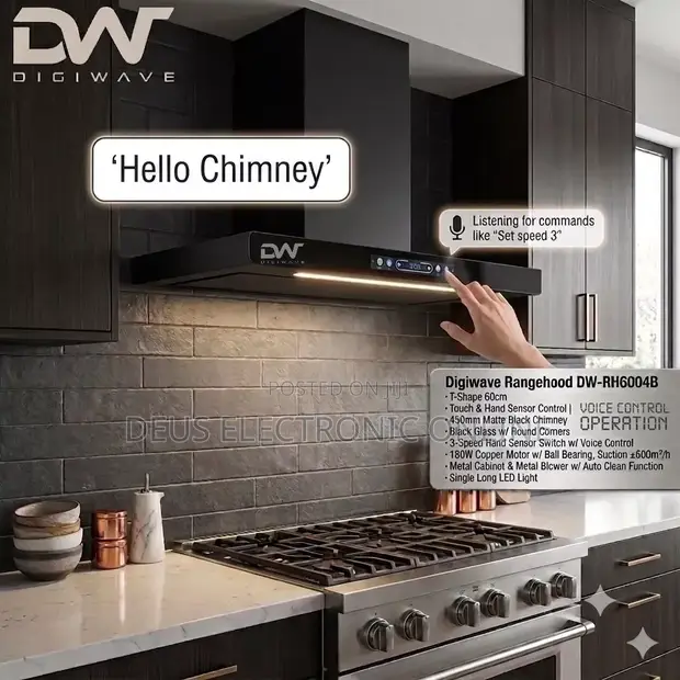 Digiwave T Shape 60cm Kitchen Hood - 1