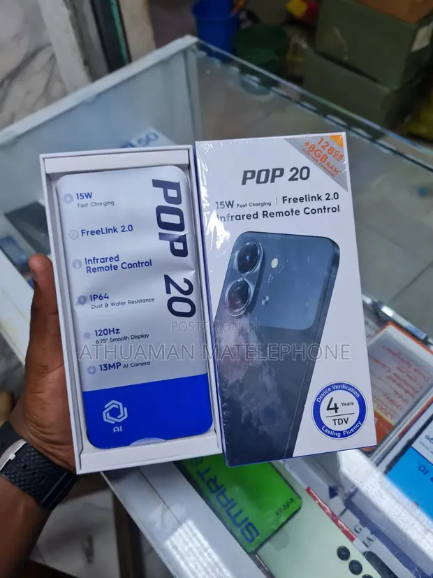 New Tecno Pop 20 128GB White - 1