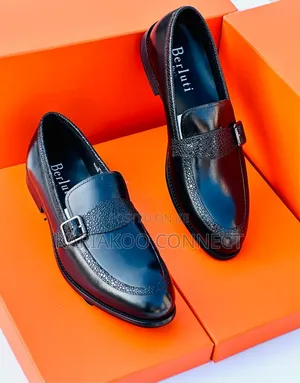 Stylish Black Men's Leather Moccasins