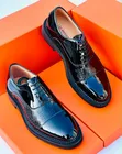 J.M. Weston Men's Leather Moccasins - Shiny Black - 1