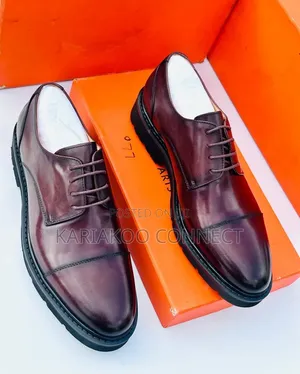 Genuine Leather Brown Louis Vuitton Shoes
