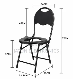 Portable Toilet Chair with Backrest - Brand New