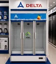 Delta Showcase Fridge 3 Doors Beverage Cooler 1050L - 2