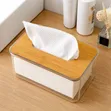 Acrylic and Bamboo Lid Tissue Box Holder - 3