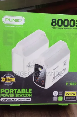 Punex Portable Power Station 80000mAh 22.5W Fast Charging