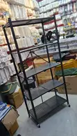 Modern 4-Tier Storage Rack - Black - 2