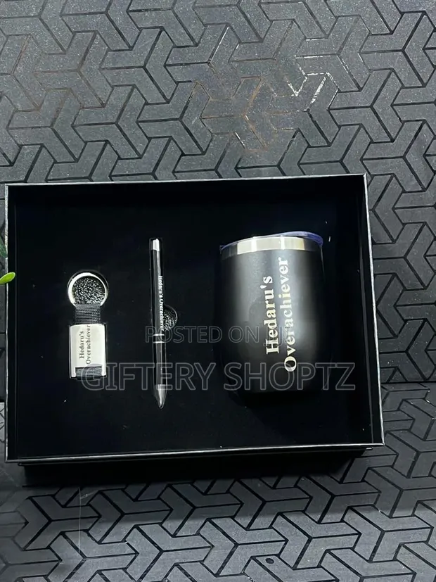 Customizable Coffee Mug Set with Pen and Keyholder - 1
