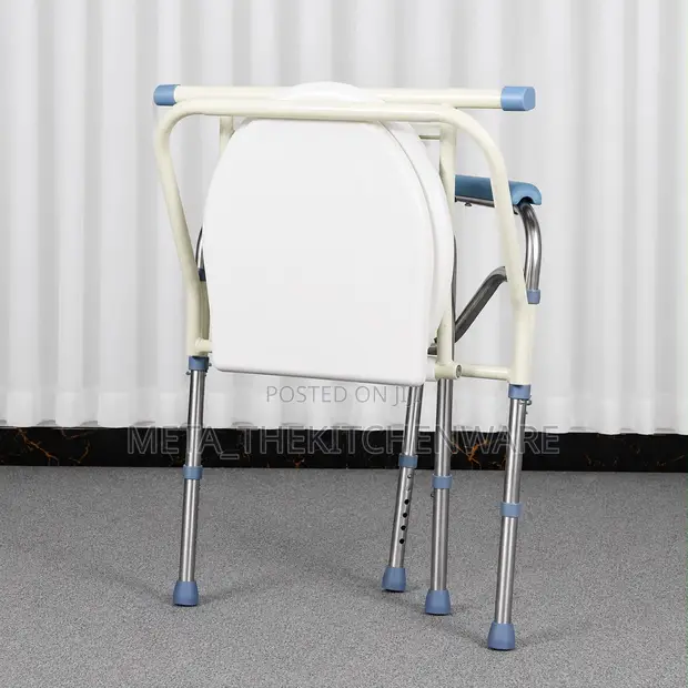 Adjustable Stainless Steel Commode Chair - 1